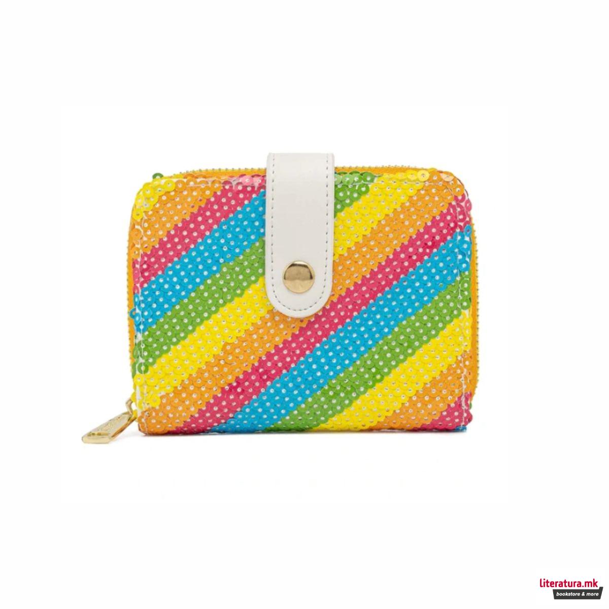 Новчаник, Loungefly, Disney - Sequin Rainbow 