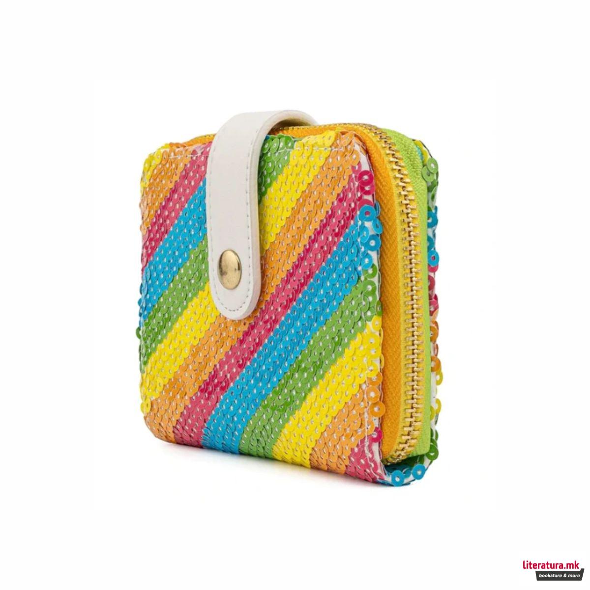 Новчаник, Loungefly, Disney - Sequin Rainbow 