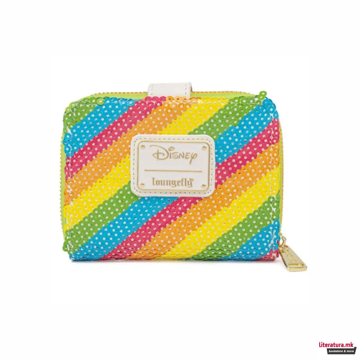 Новчаник, Loungefly, Disney - Sequin Rainbow 
