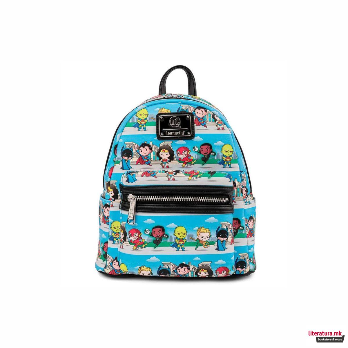 Ранец, Loungefly, DC: Justice League Chibi - Superhero Line Up 