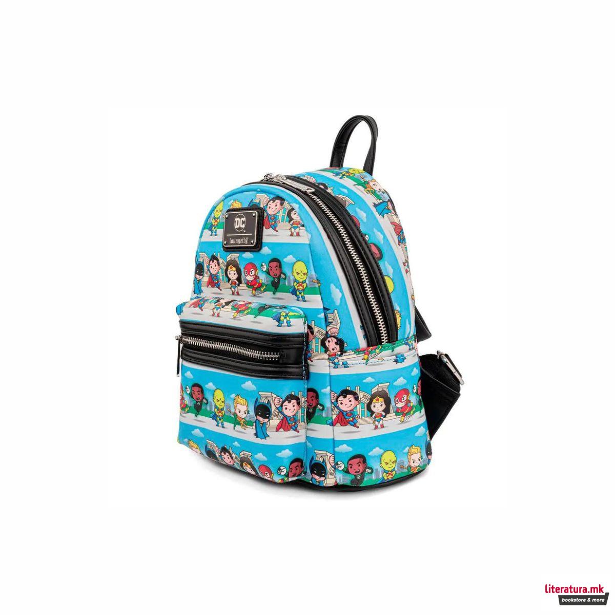 Ранец, Loungefly, DC: Justice League Chibi - Superhero Line Up 