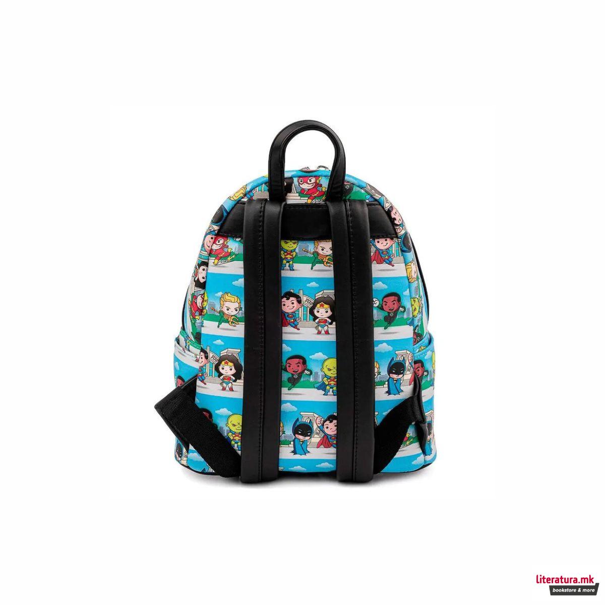 Ранец, Loungefly, DC: Justice League Chibi - Superhero Line Up 