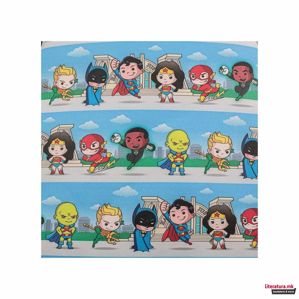 Ранец, Loungefly, DC: Justice League Chibi - Superhero Line Up 