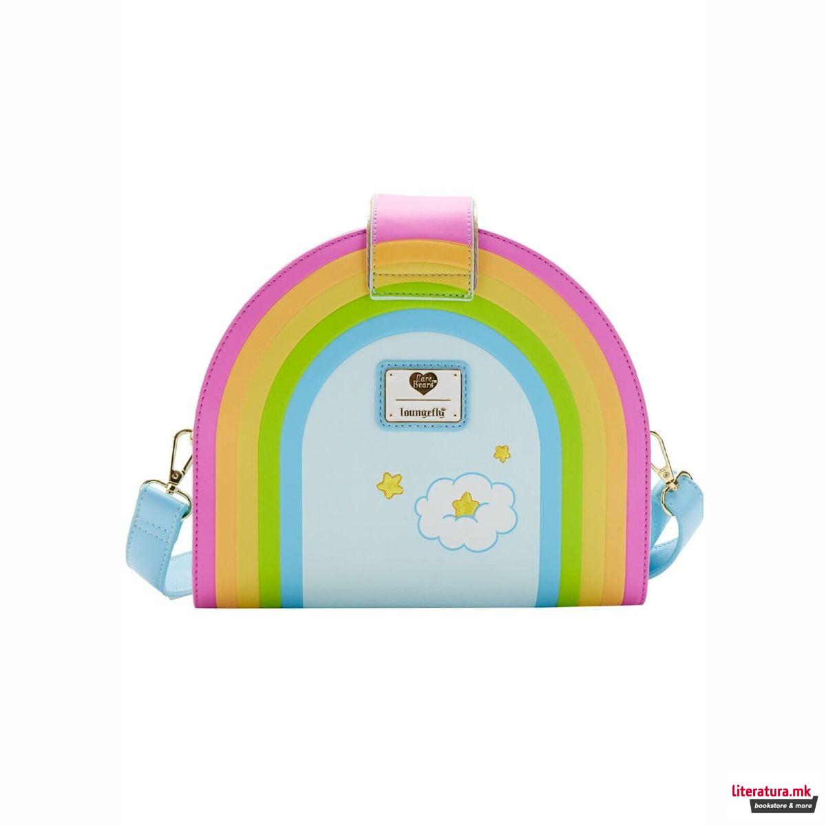 Чанта за на рамо, Loungefly X Care Bears, Funshine Bear Rainbow Swing 
