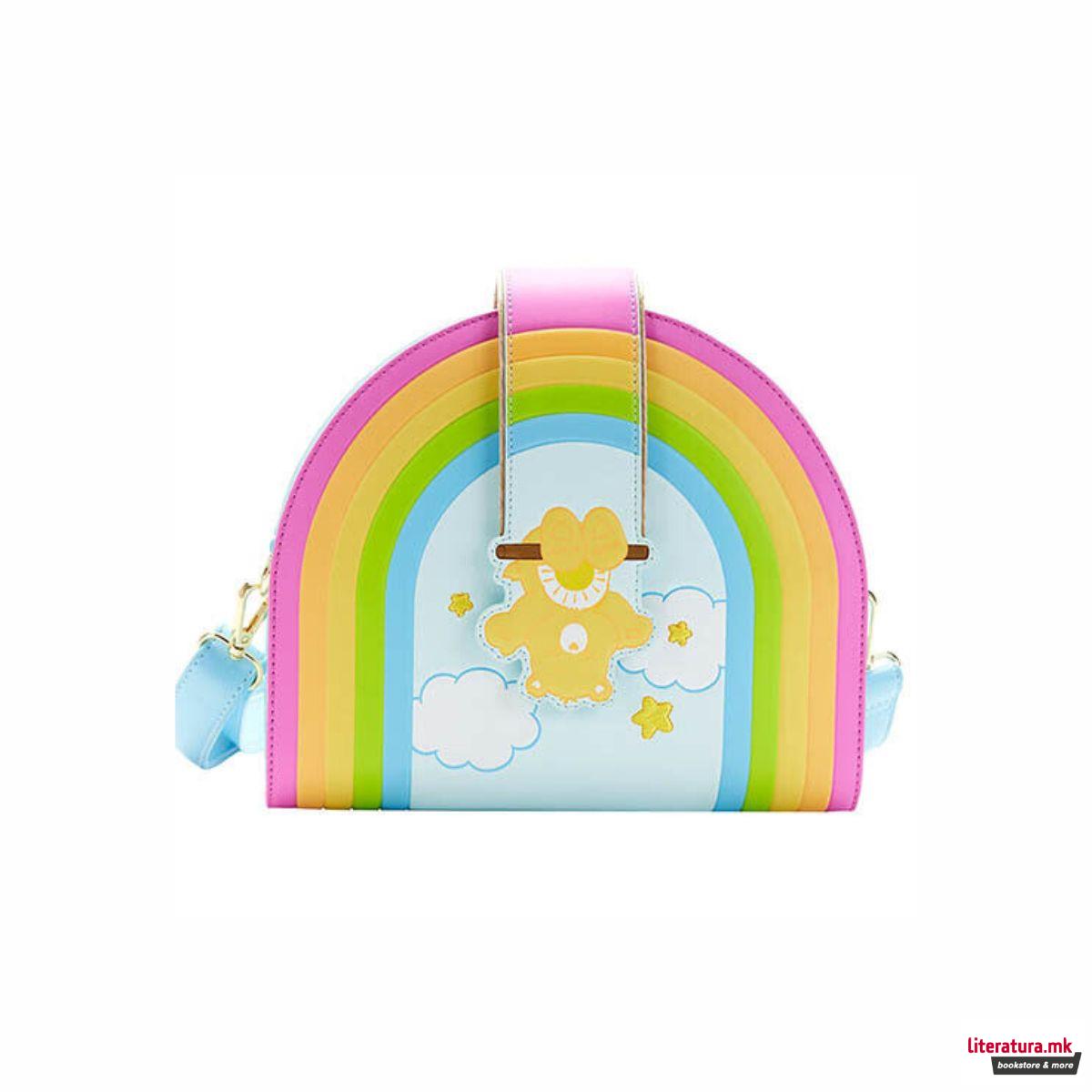 Чанта за на рамо, Loungefly X Care Bears, Funshine Bear Rainbow Swing 
