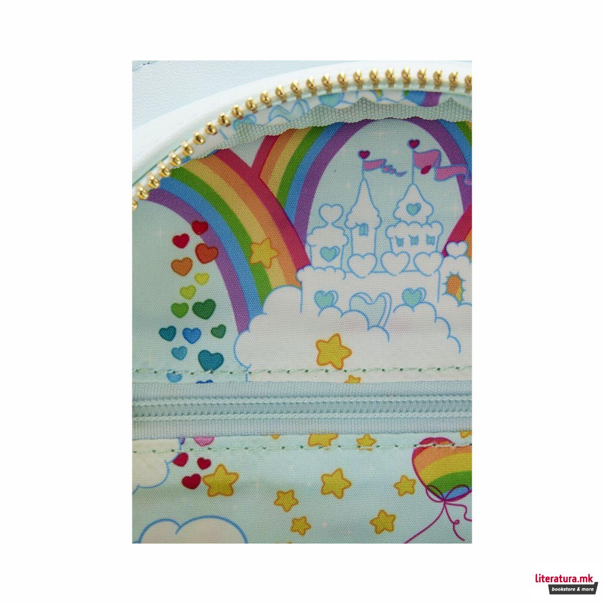 Чанта за на рамо, Loungefly X Care Bears, Funshine Bear Rainbow Swing 