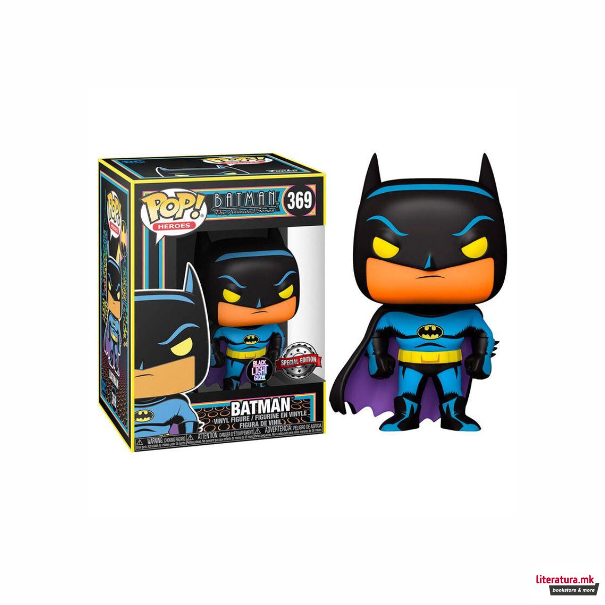 Фигура, Pop! Heroes, DC - Batman (Black Light) 