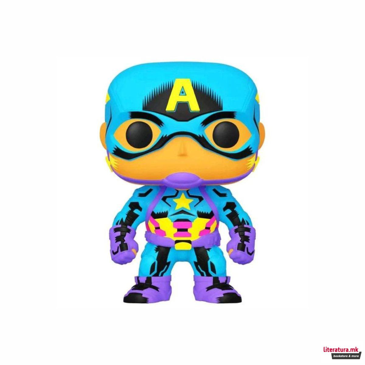 Фигура, Pop!, Marvel Black Light - Captain America 