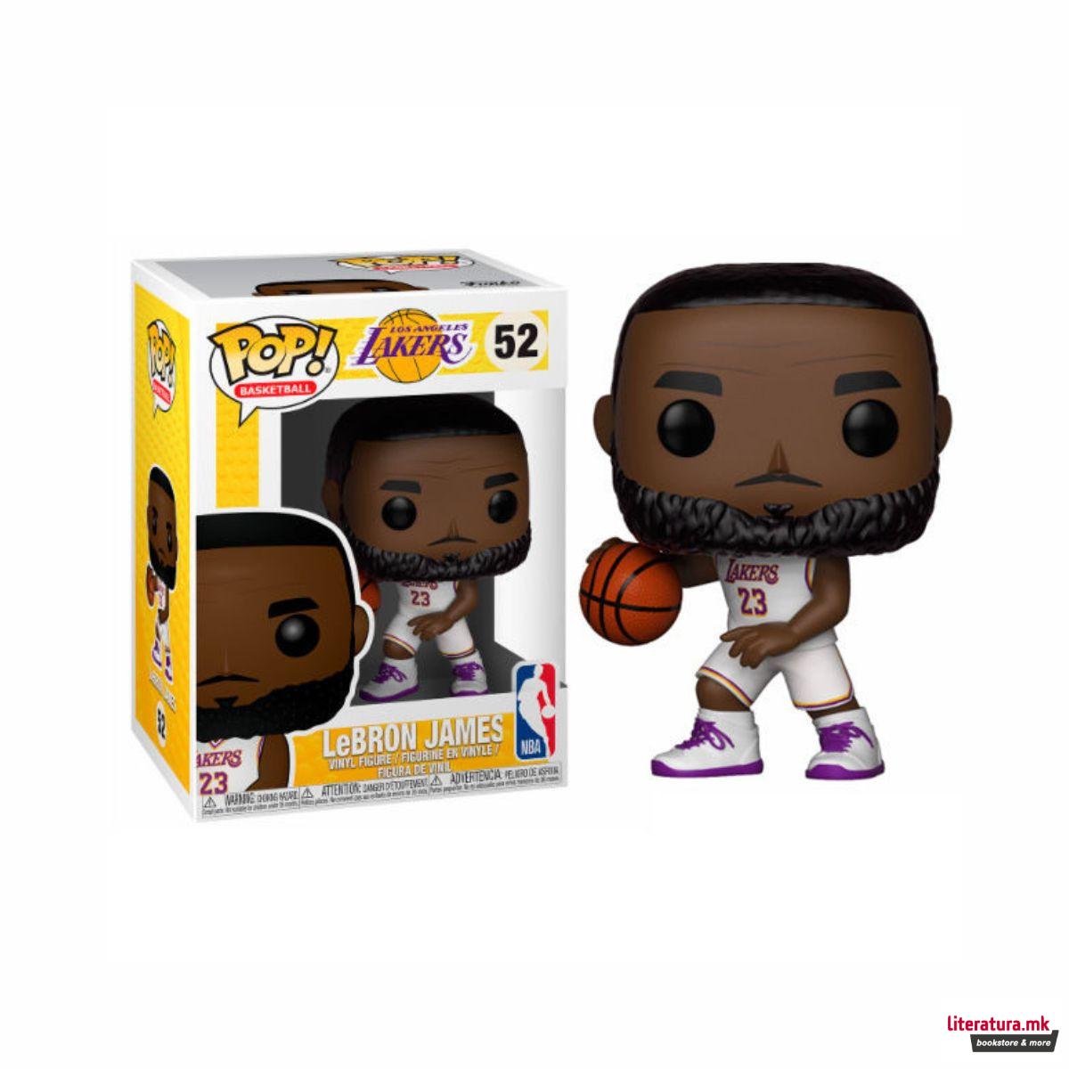 Фигура, Pop! Basketball, NBA: Lakers - Lebron James (White Uniform) 