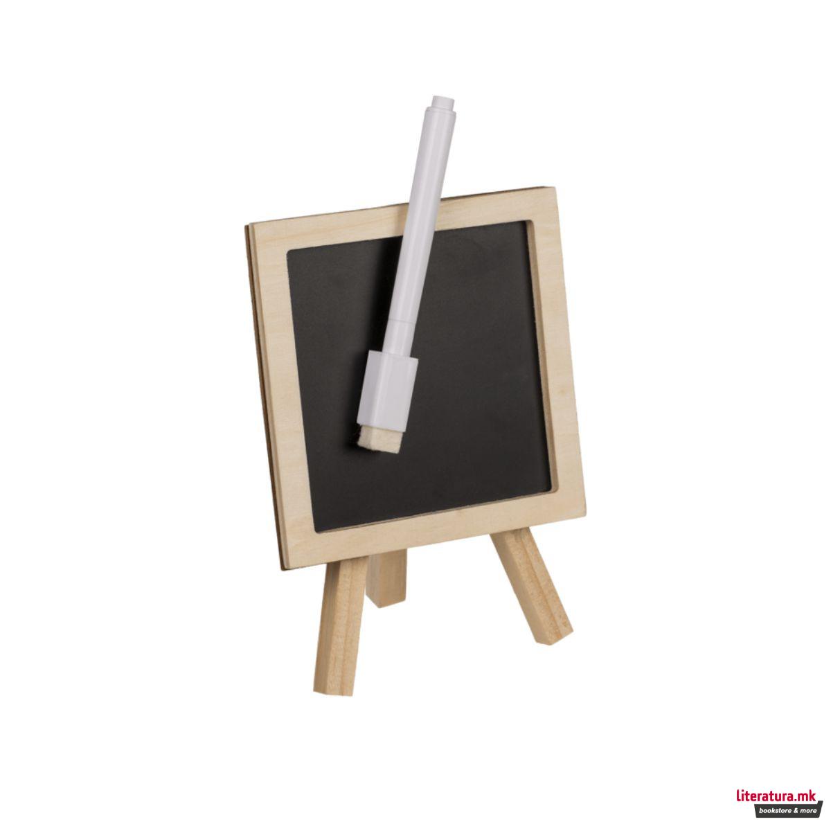 Мини магнетна црна табла со пенкало 