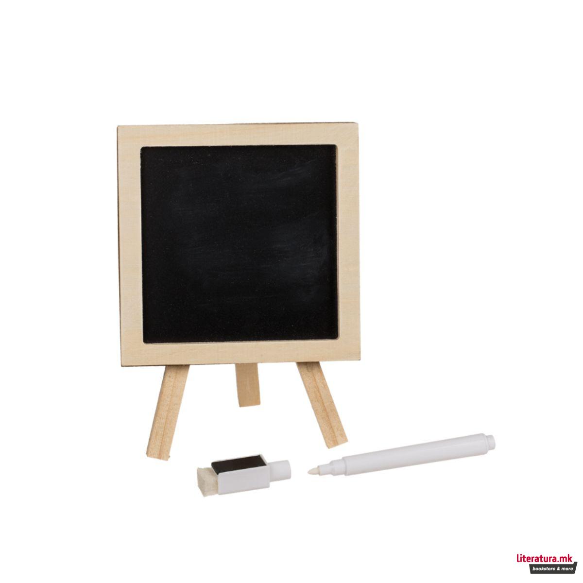Мини магнетна црна табла со пенкало 