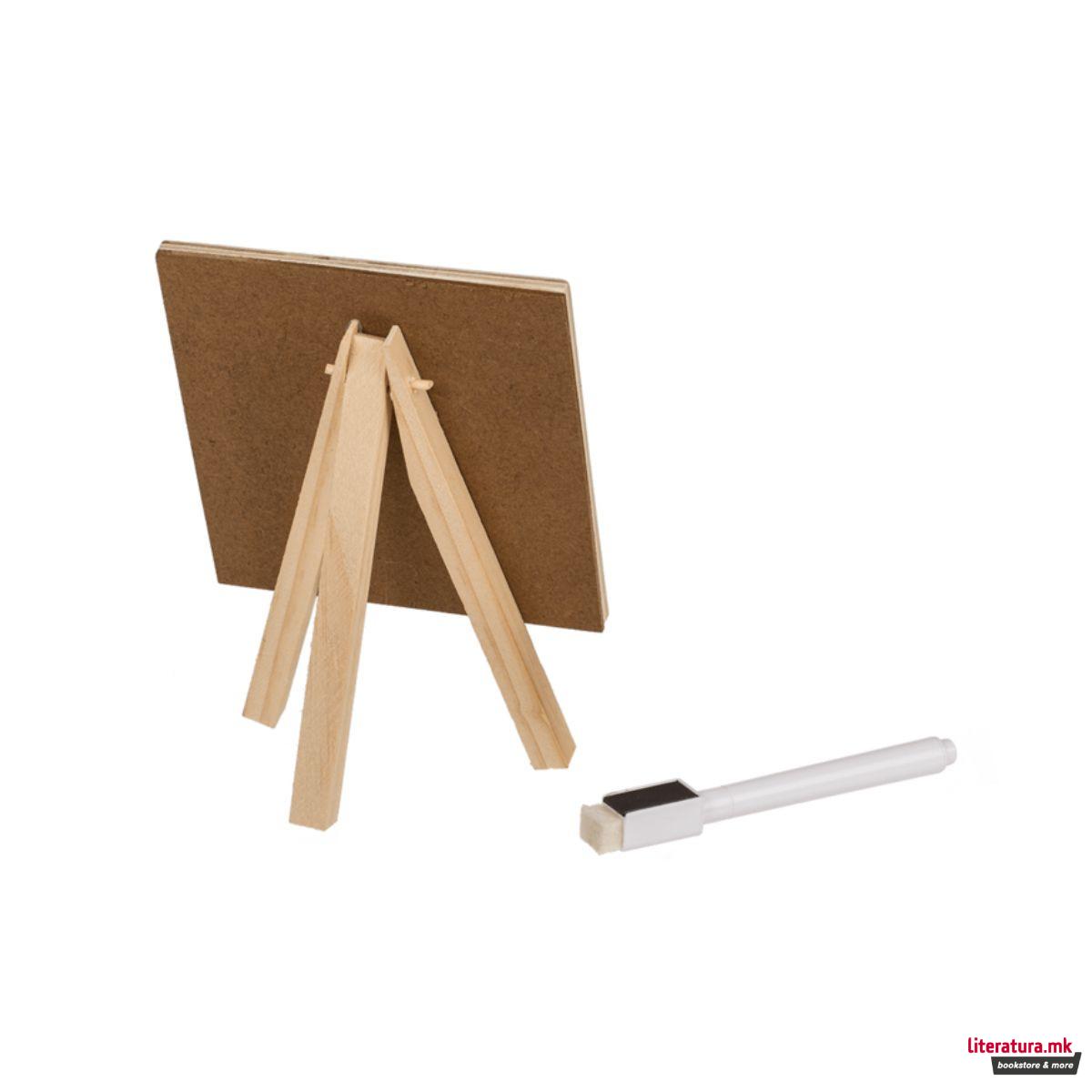 Мини магнетна црна табла со пенкало 