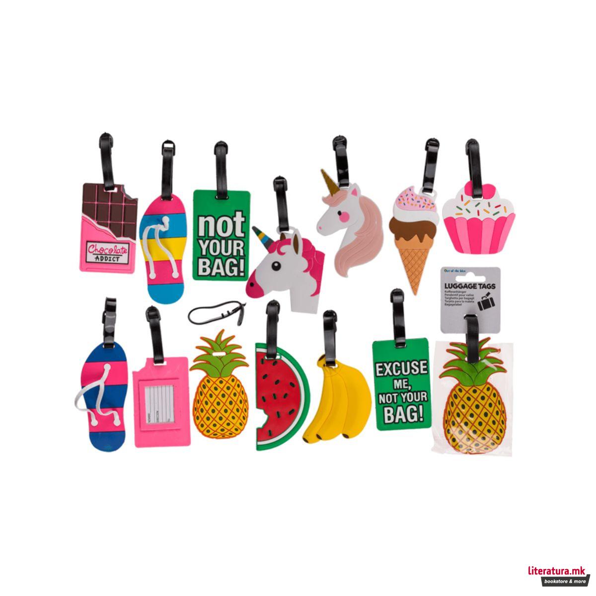 Пластичен таг за багаж, Fancy Collection, 12 дизајни 