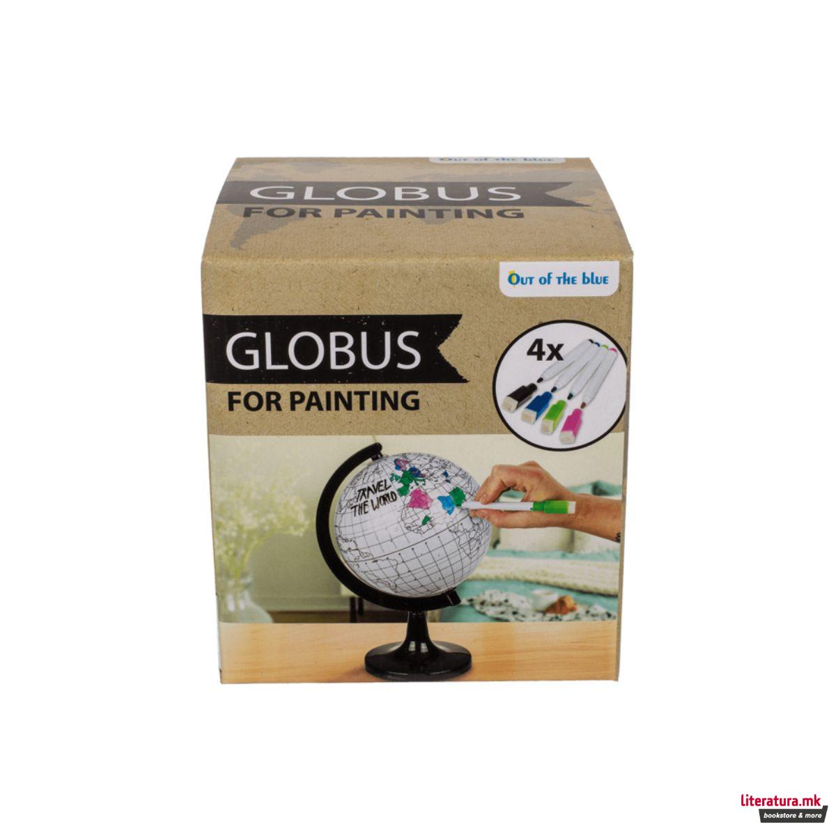 Глобус за боење + 4 маркери