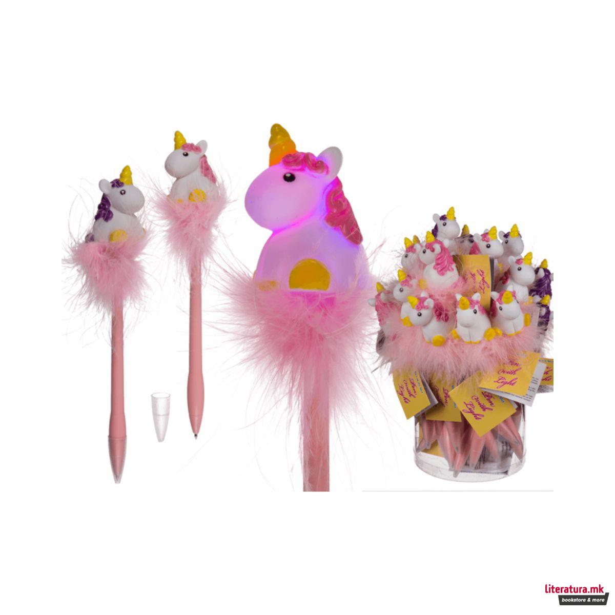 Пенкало со LED фигура, Unicorn 