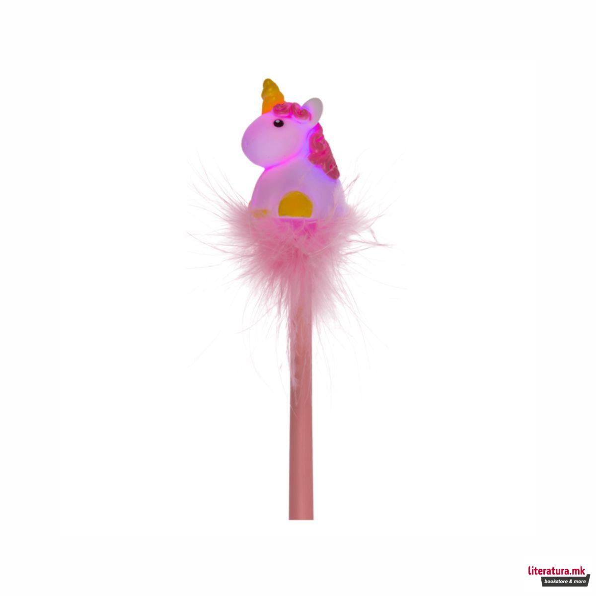 Пенкало со LED фигура, Unicorn 