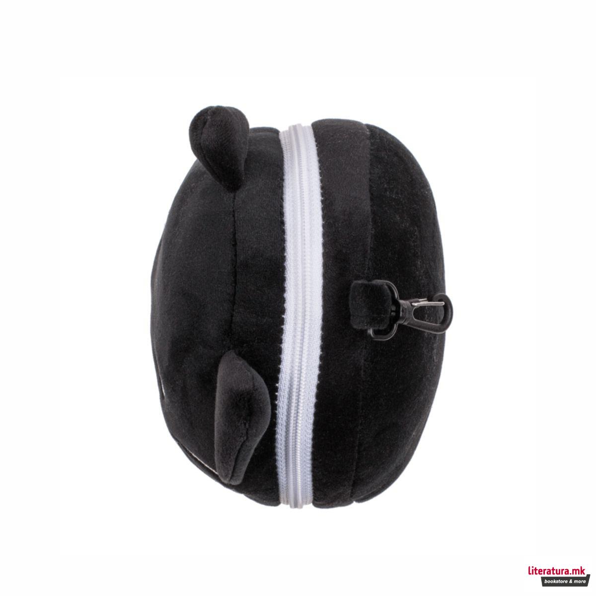 Детска плишана перница за патување со маска за очи - Маче 