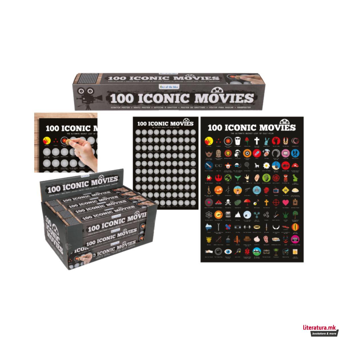 Постер за гребење - 100 Iconic Movies, 42 x 60 cm 