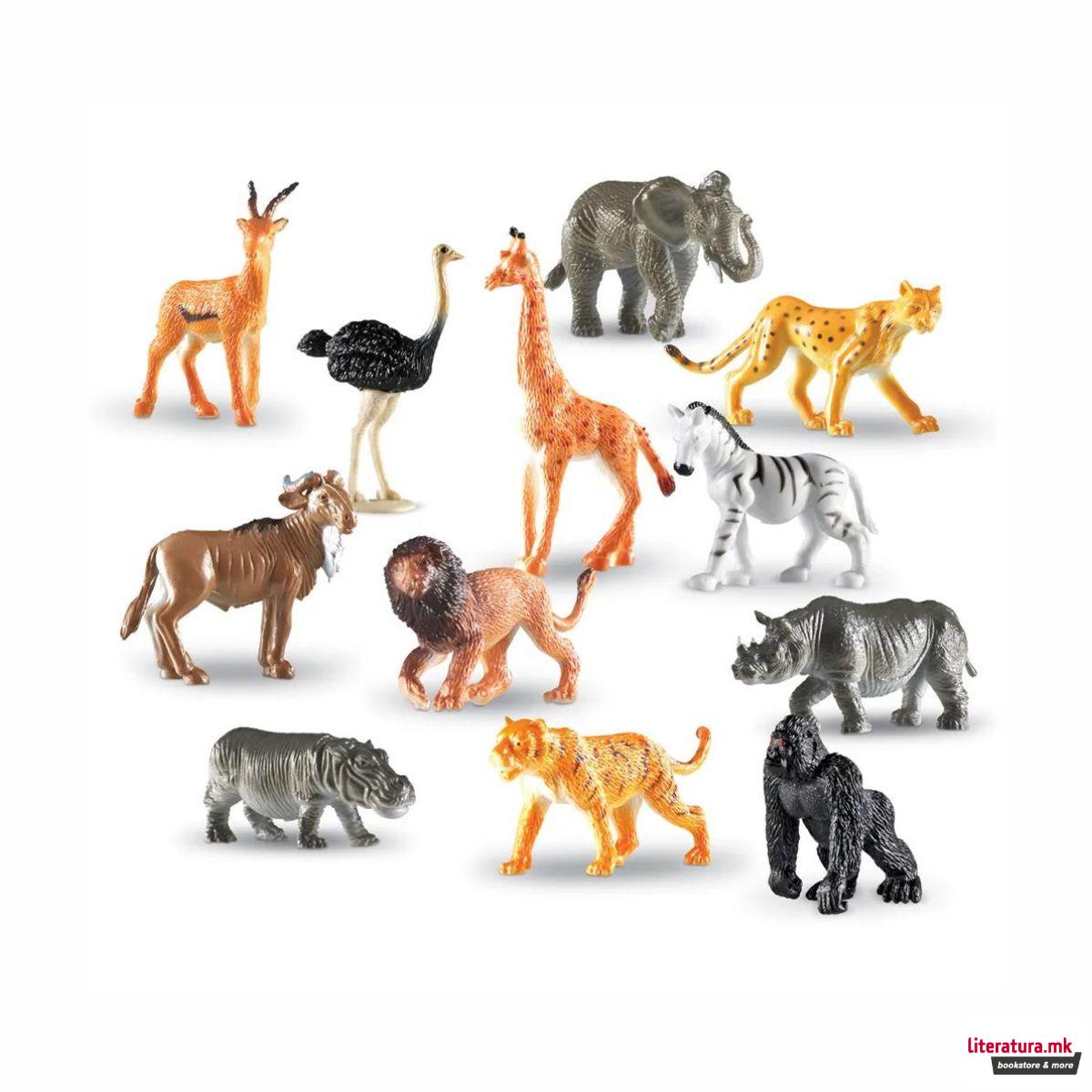 Сет фигури во тегличка - Животни од џунглата, Jungle Animal Counters, 1/60