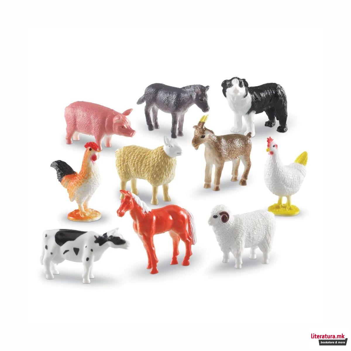 Сет фигури во тегличка - Животни од фармата, Farm Animal Counters, 1/60 