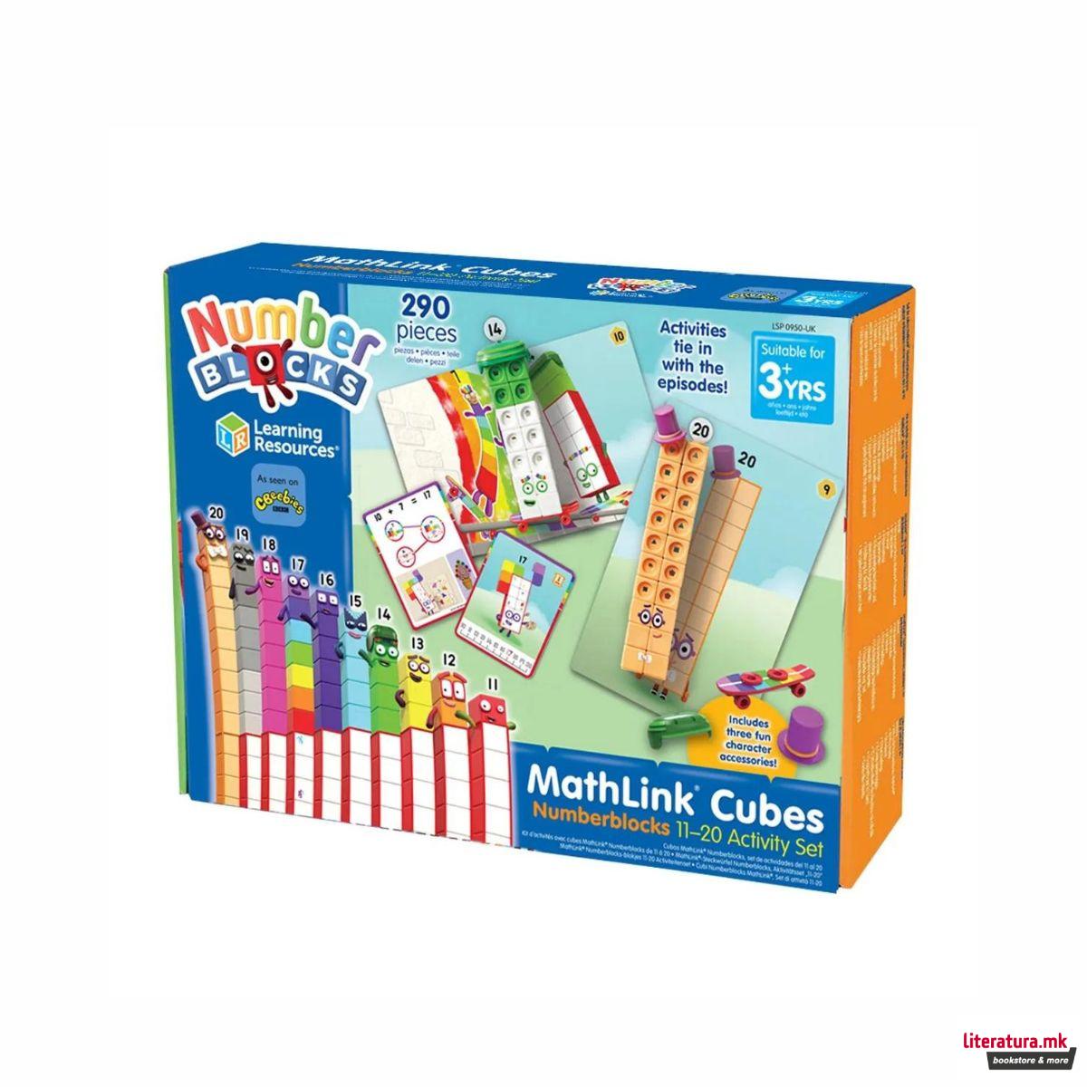 Сет со математички активности, MathLink® Cubes Numberblocks 11-20 