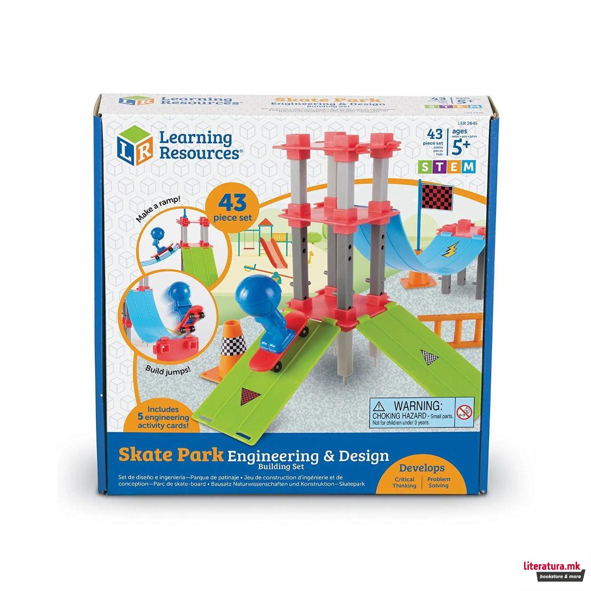 Сет за градба - Скејт-парк, Skate Park Engineering & Design Building Set 