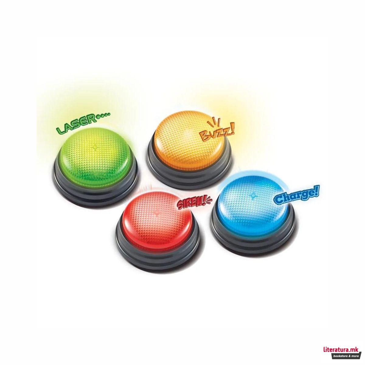 Сет тастери со светла и звуци, Lights and Sounds Buzzers, 1/4 