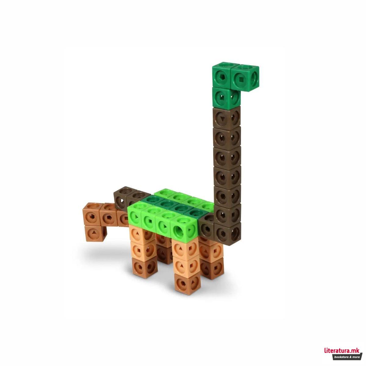 Сет со математички активности, MathLink® Cubes Early Maths - Dino Time 