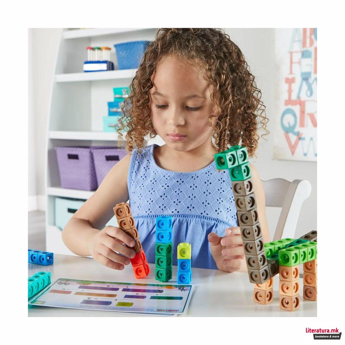 Сет со математички активности, MathLink® Cubes Early Maths - Dino Time 