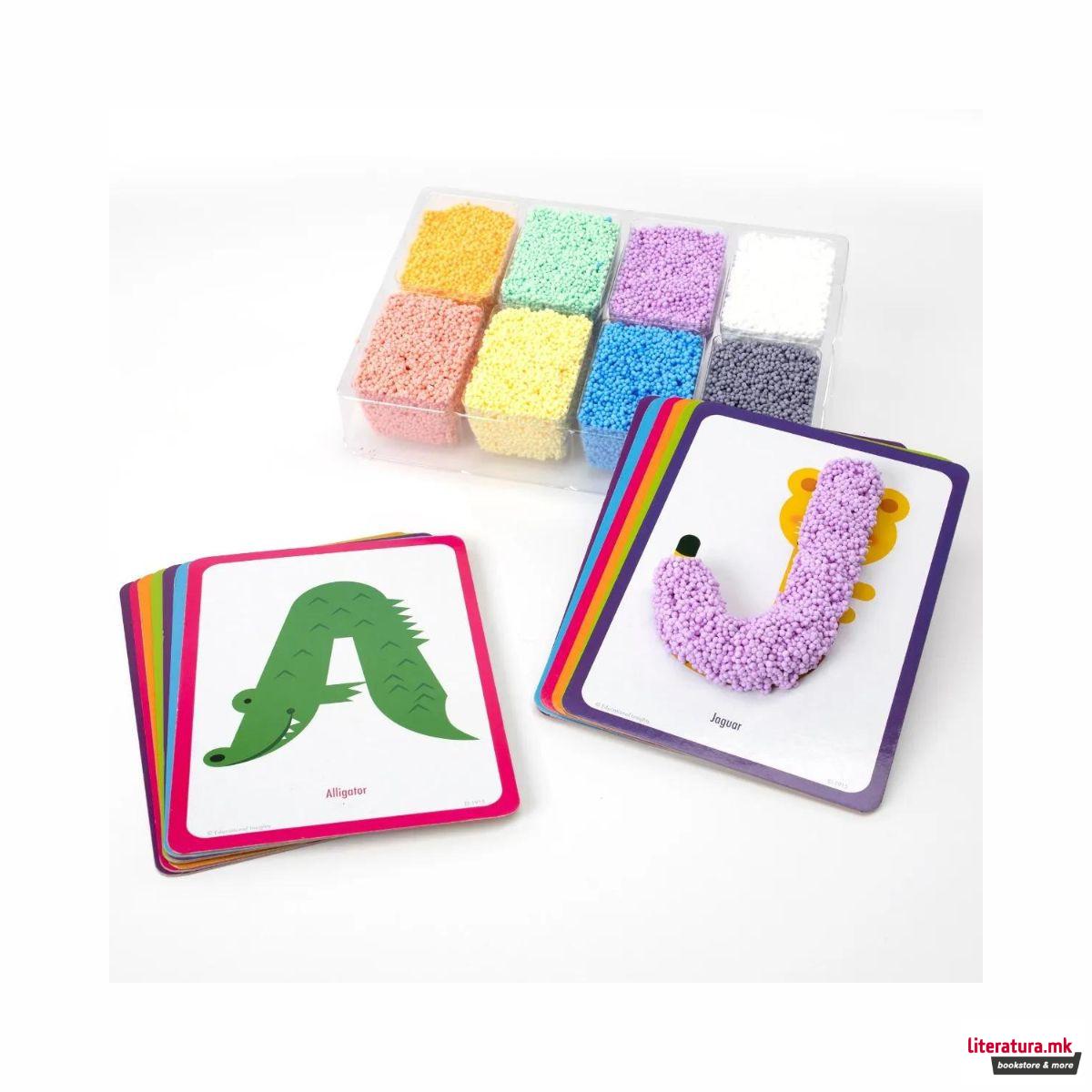 Сет за моделирање и учење - Букви, Playfoam® Shape & Learn Letter Sounds