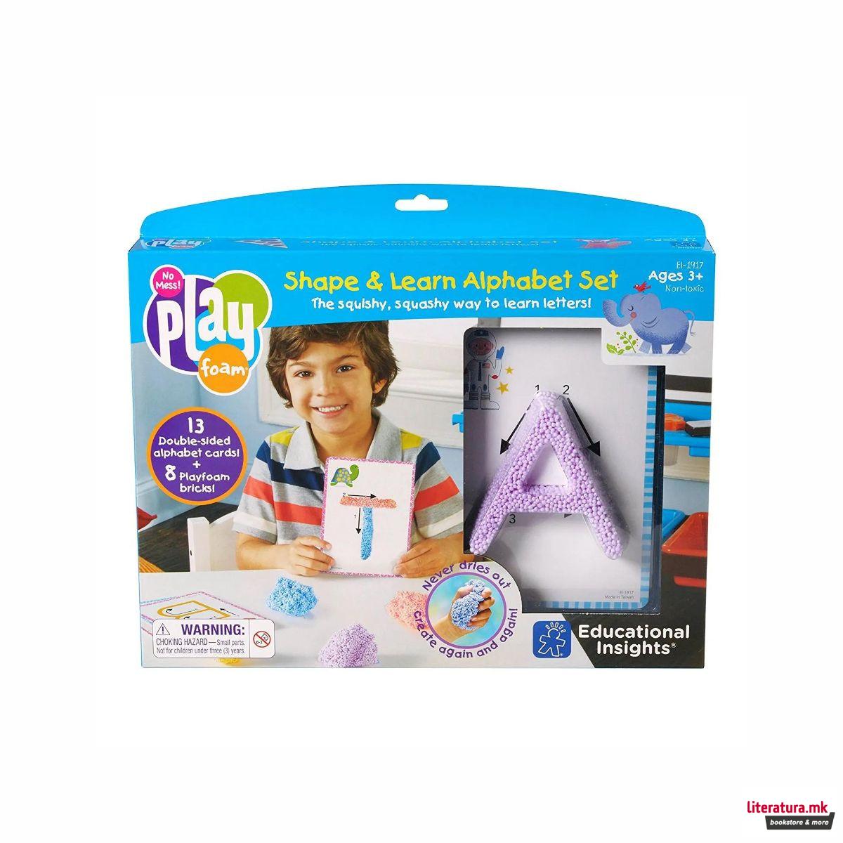 Сет за моделирање и учење - Азбука, Playfoam® Shape & Learn Alphabet Set