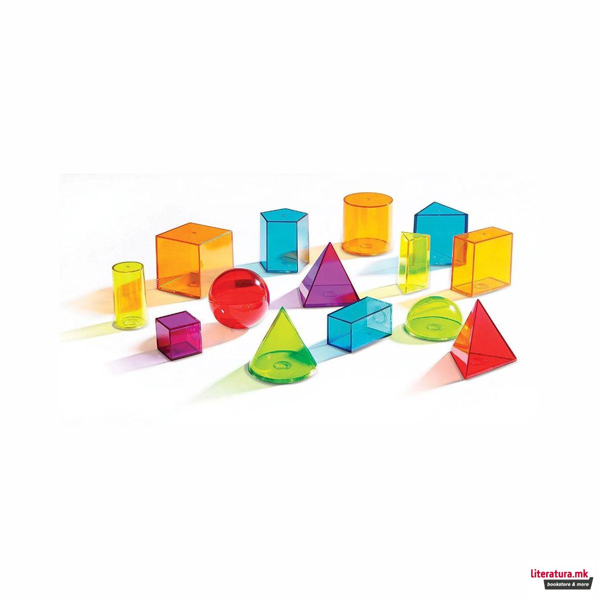 Проѕирни геометриски фигури, View-Thru® Geometric Solids , сет од 14 