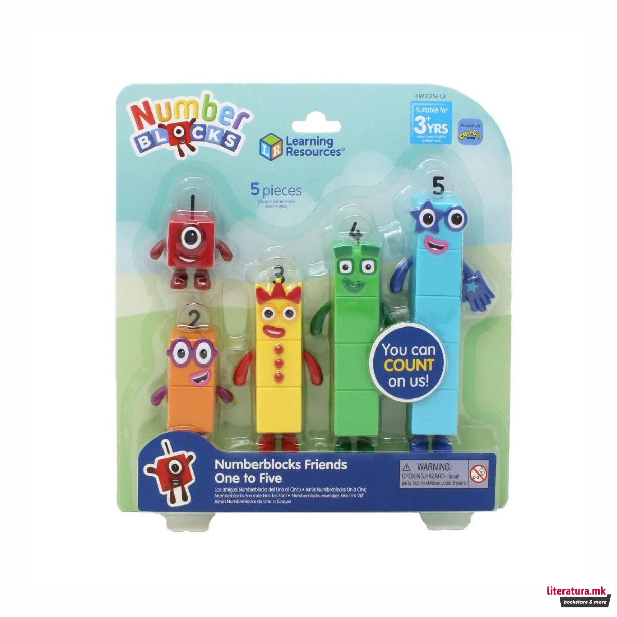 Сет фигури, Numberblocks Friends One to Five