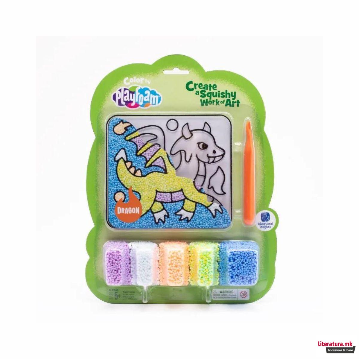 Пена за моделирање - боенка, Colour by Playfoam® - Змеј 