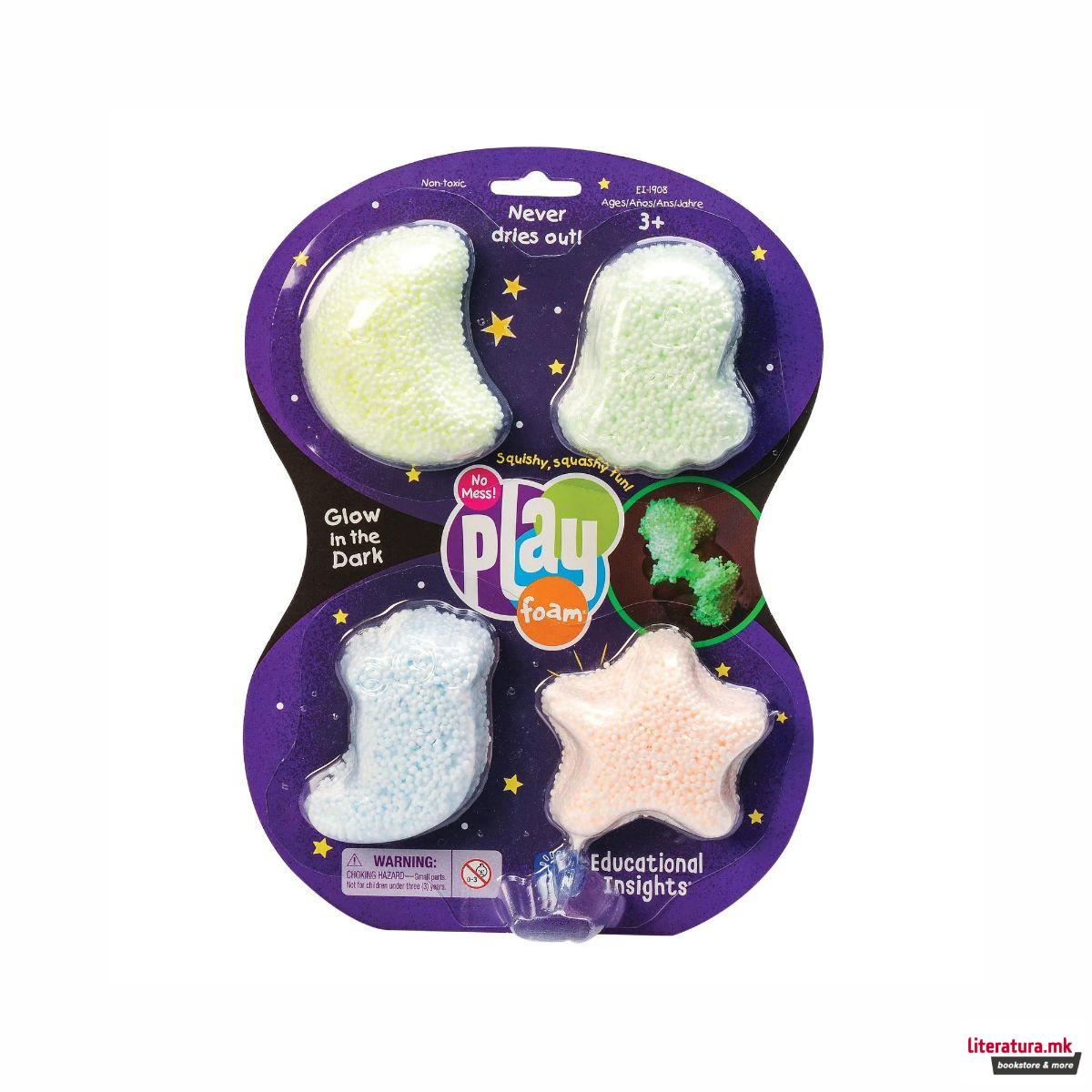 Пена за моделирање, Playfoam® Glow In The Dark 4-Pack 