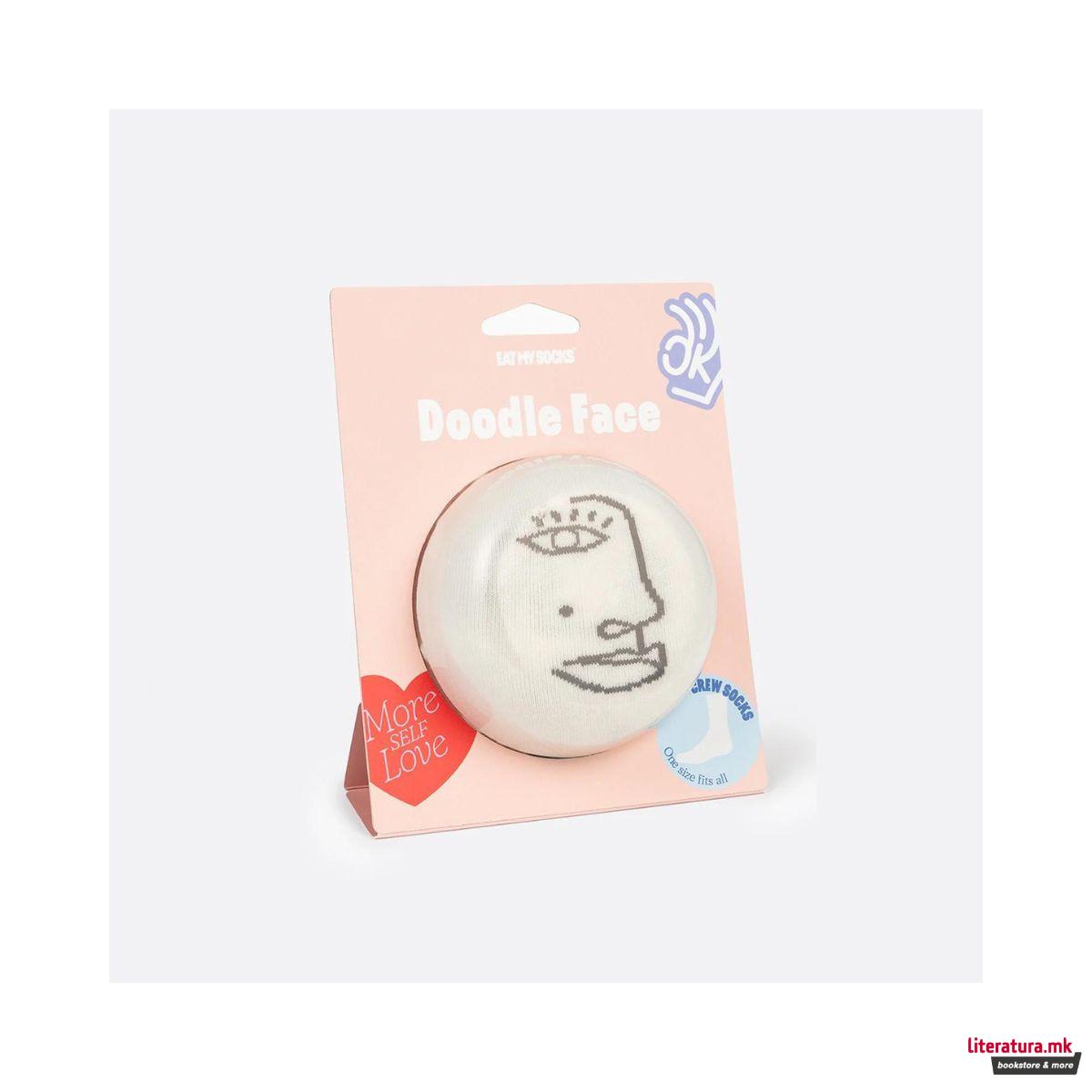 Чорапи, Eat My Socks - Doodle Face - Green 