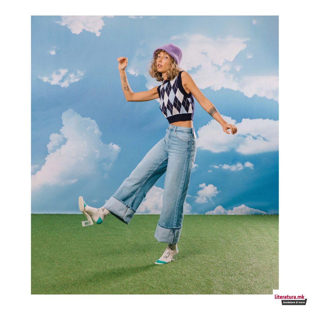 Чорапи, Eat My Socks - Doodle Face - Green 