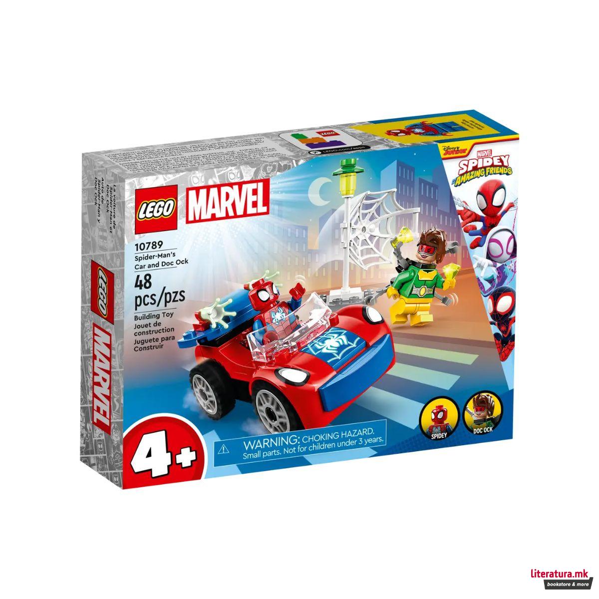 LEGO коцки, Marvel: Spidey Amazing Friends - Spider Man's Car and Doc Ock 