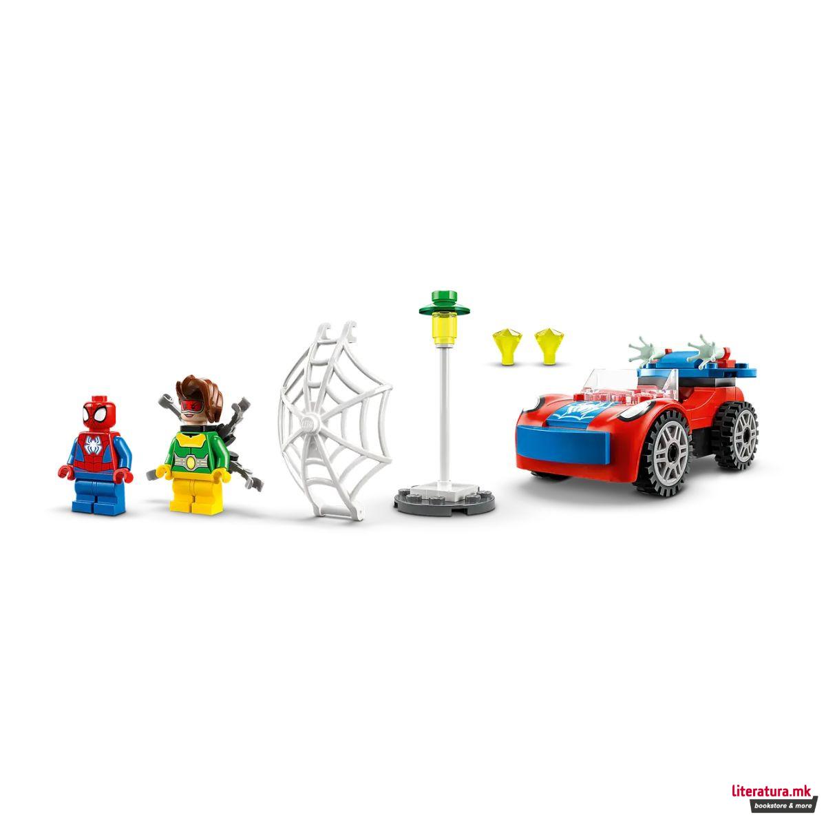 LEGO коцки, Marvel: Spidey Amazing Friends - Spider Man's Car and Doc Ock 