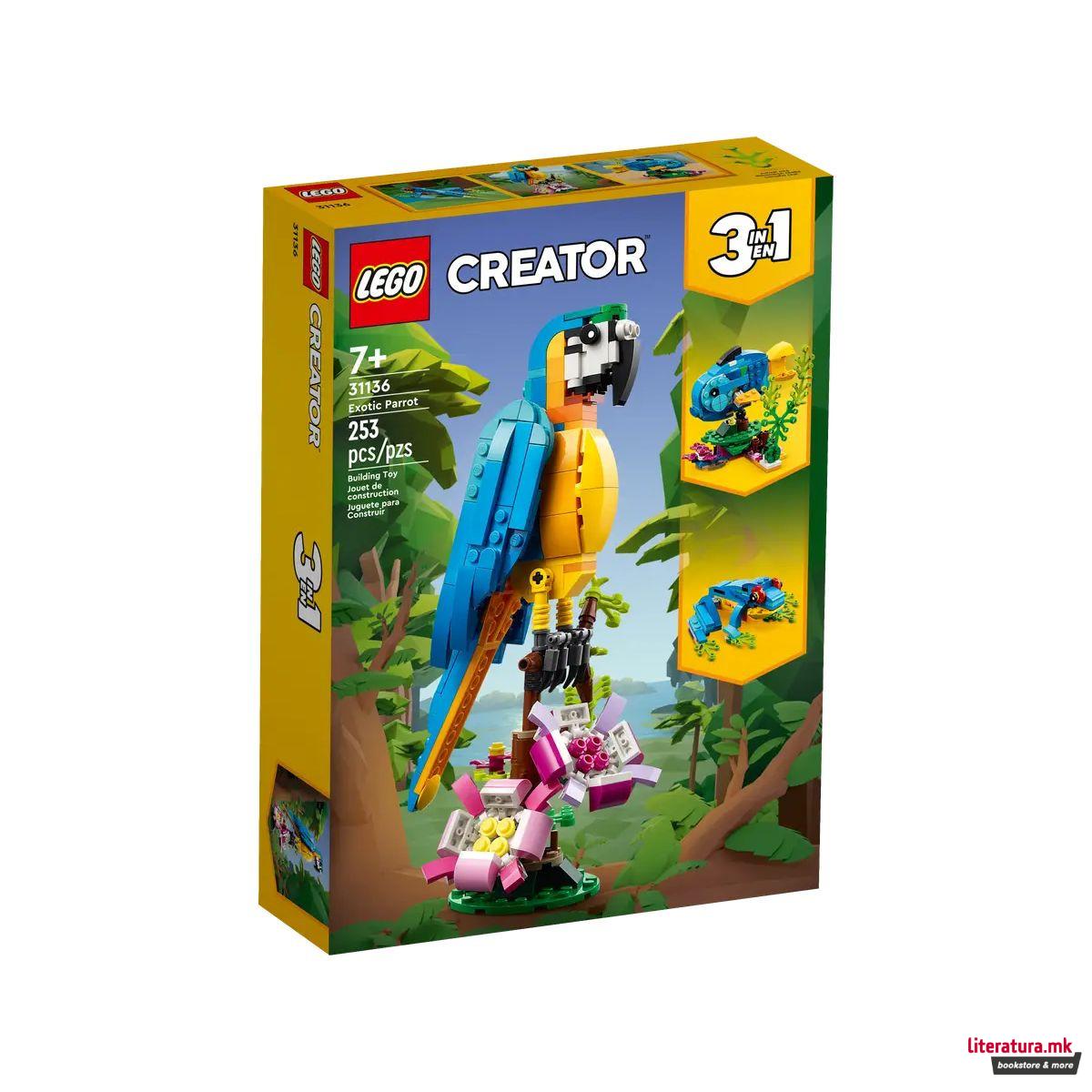 LEGO коцки, Creator 3-in-1, Exotic Parrot 