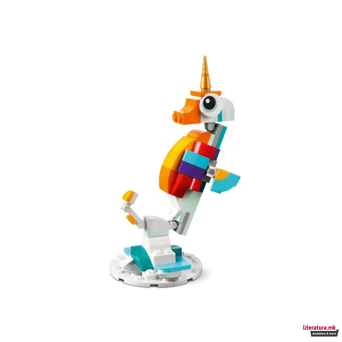 LEGO коцки, Creator, Magical Unicorn 3 in 1 