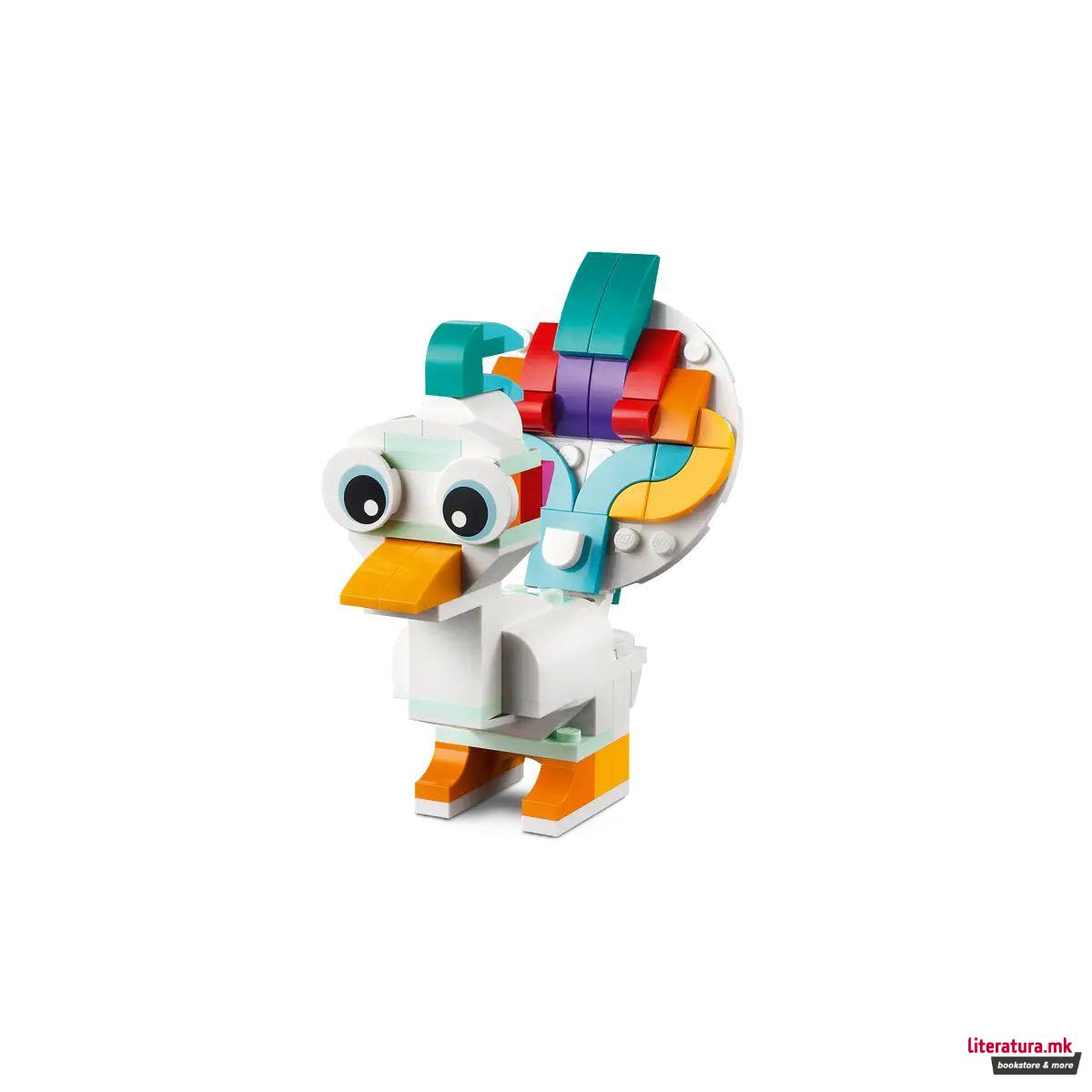 LEGO коцки, Creator, Magical Unicorn 3 in 1 