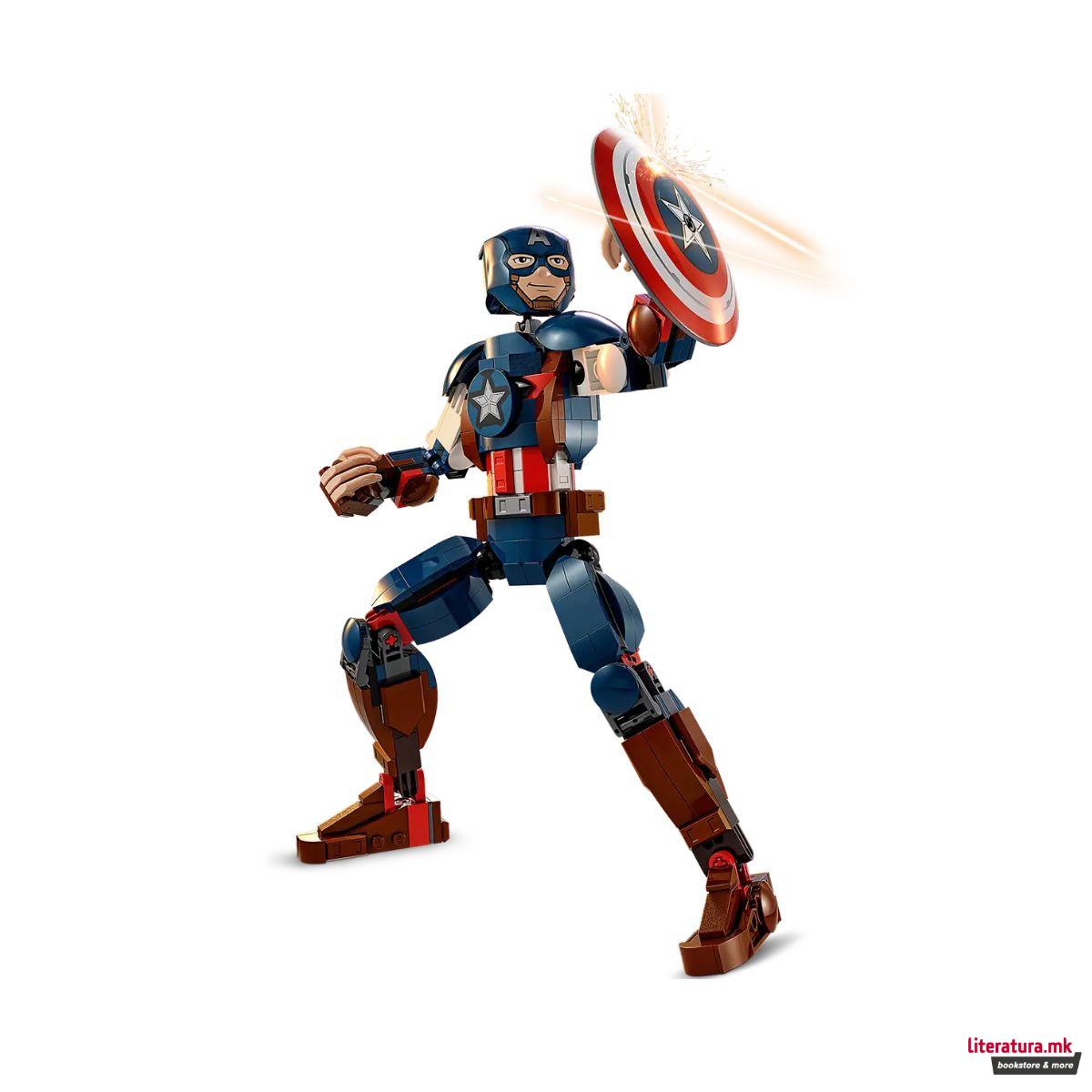 LEGO коцки, Marvel, Avengers - Captain America Construction Figure 