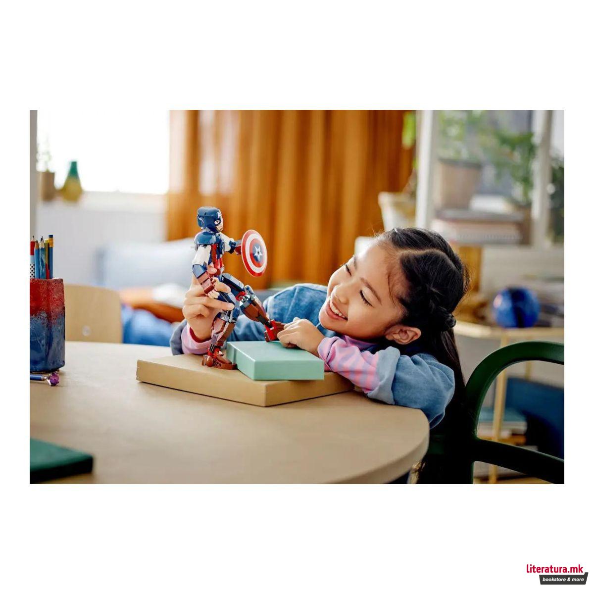 LEGO коцки, Marvel, Avengers - Captain America Construction Figure 