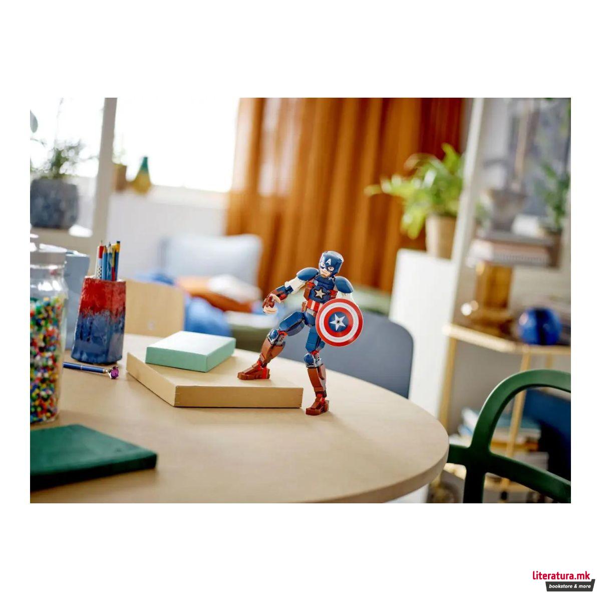 LEGO коцки, Marvel, Avengers - Captain America Construction Figure 