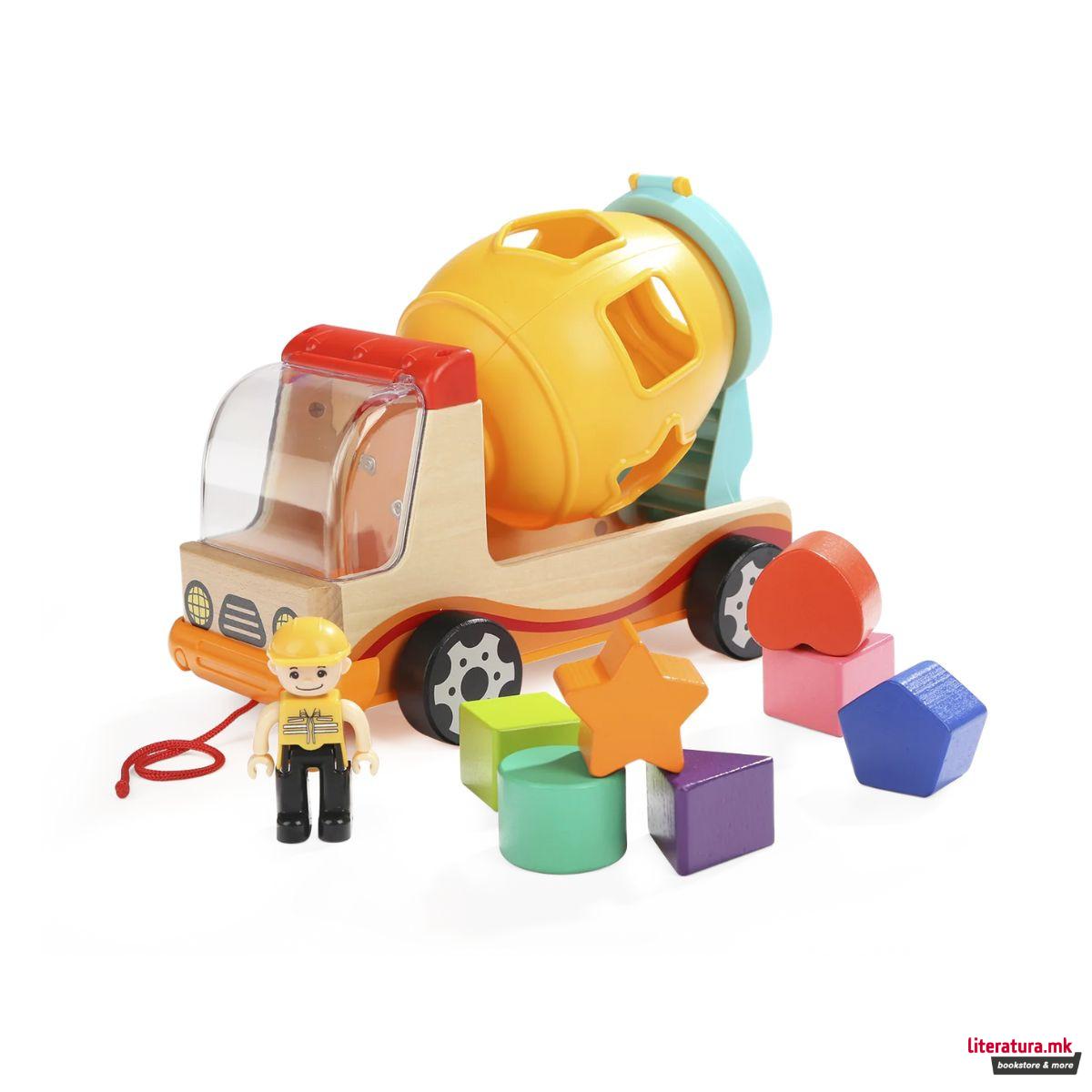 Играчка за сортирање форми, Камион-миксер 