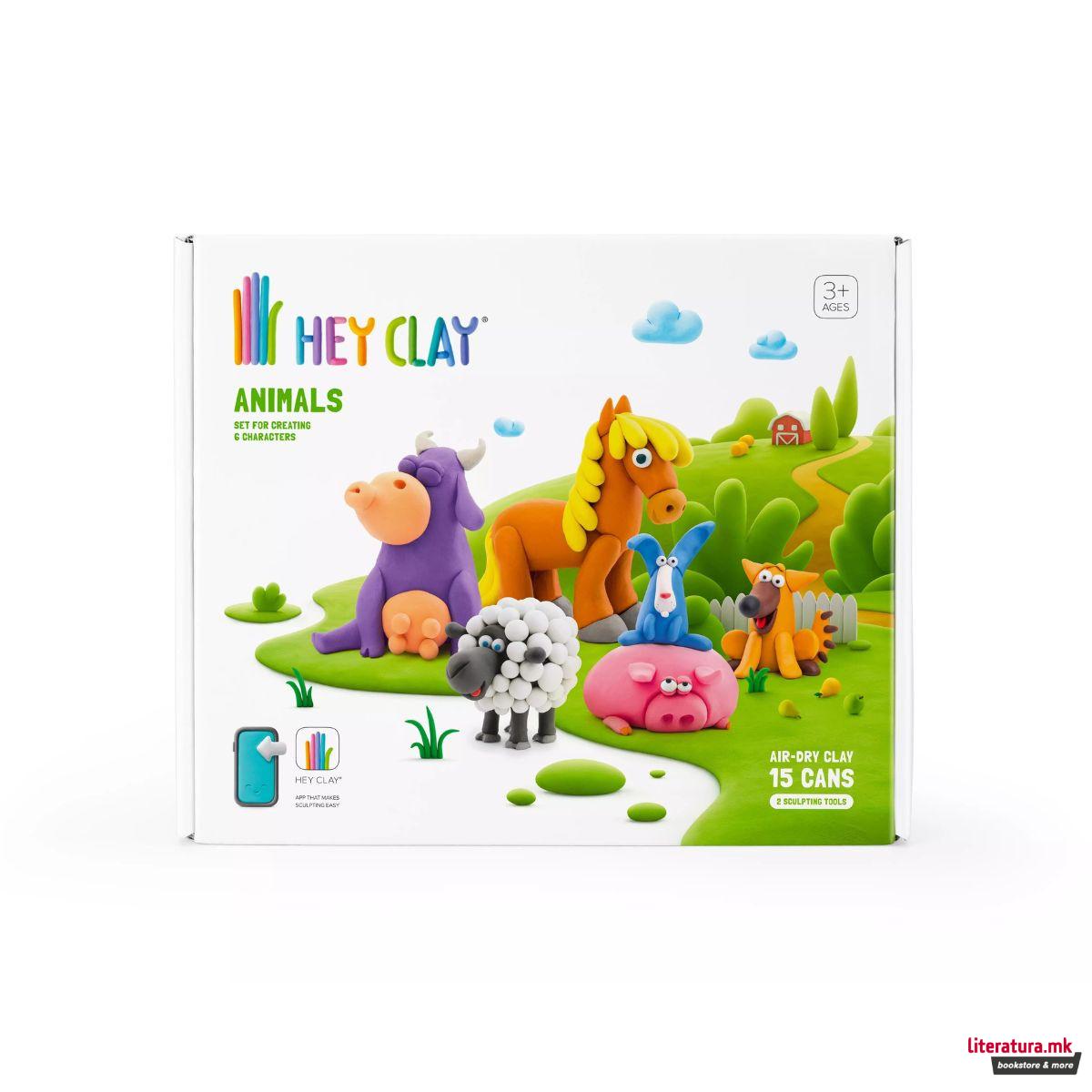 Сет за изработка со глина, Hey Clay Animals 