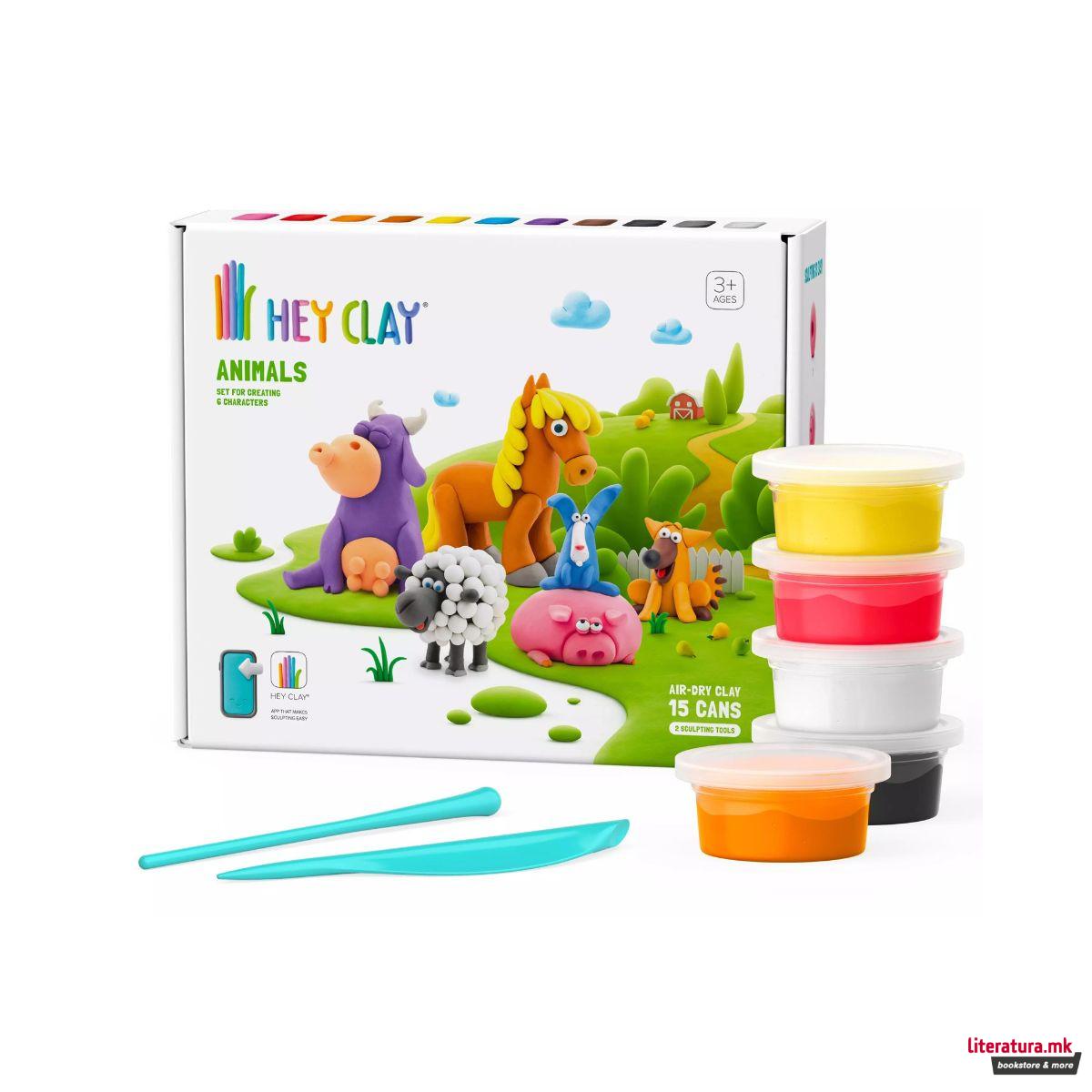 Сет за изработка со глина, Hey Clay Animals 