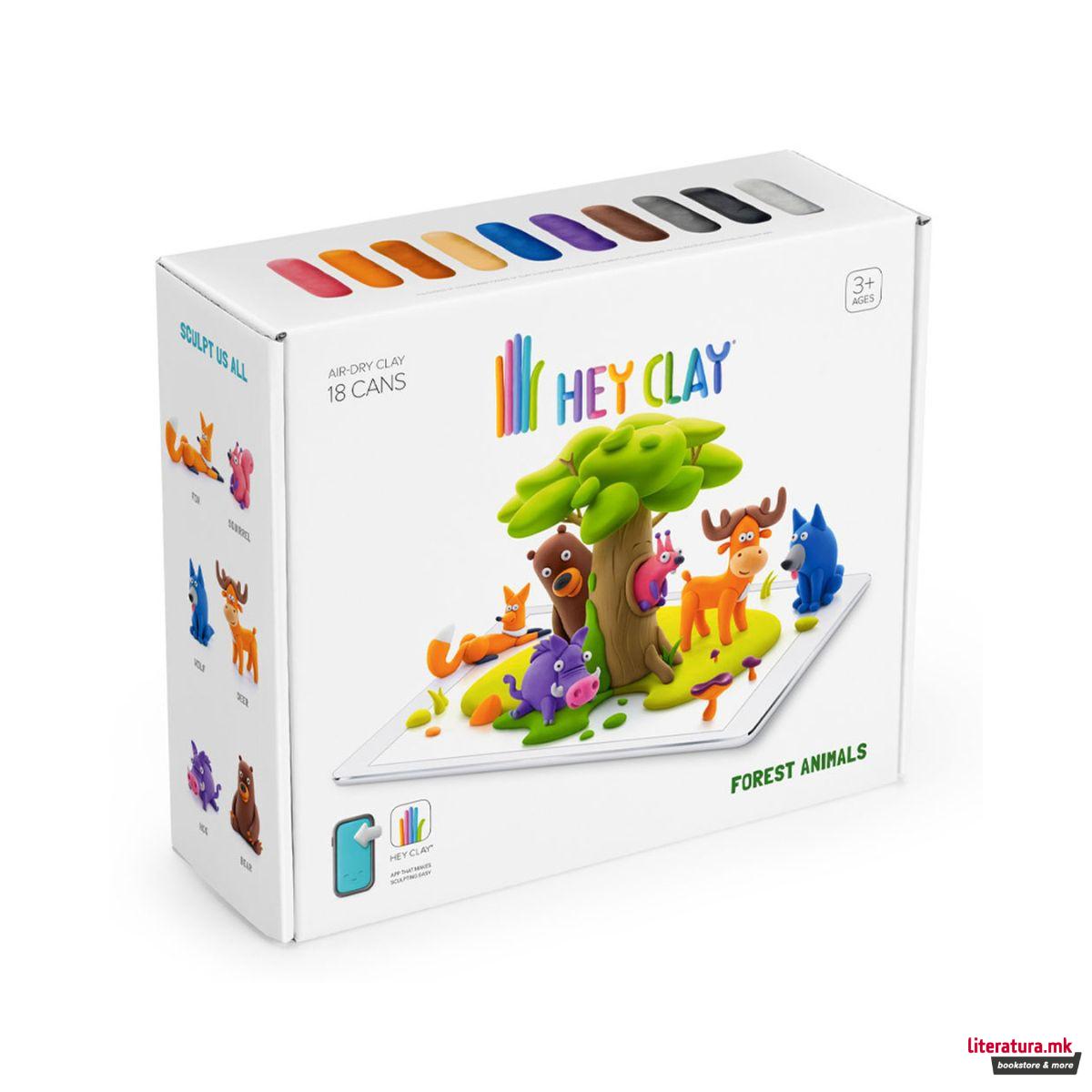 Сет за изработка со глина, Hey Clay Forest Animals 