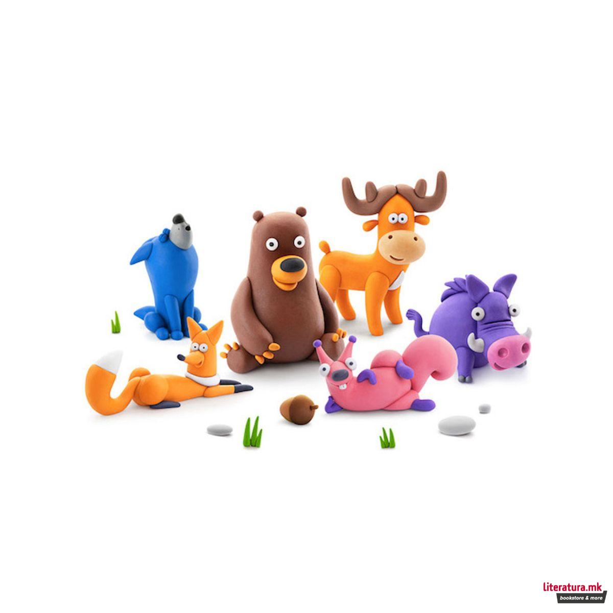 Сет за изработка со глина, Hey Clay Forest Animals 